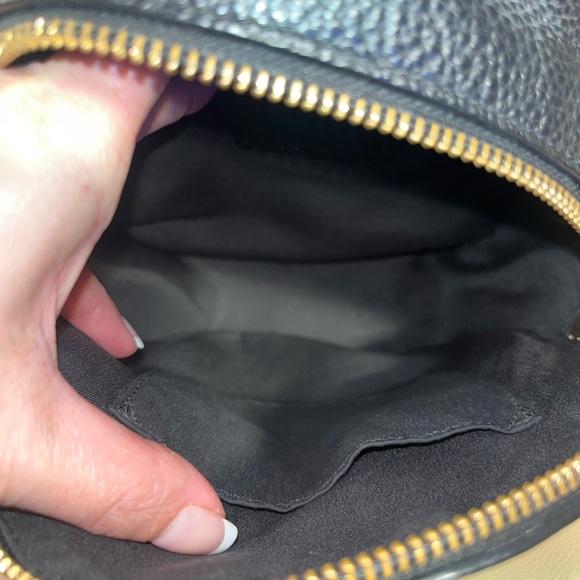 Coach mini backpack purse (black leather with gold detail) - Picture 6 of 11